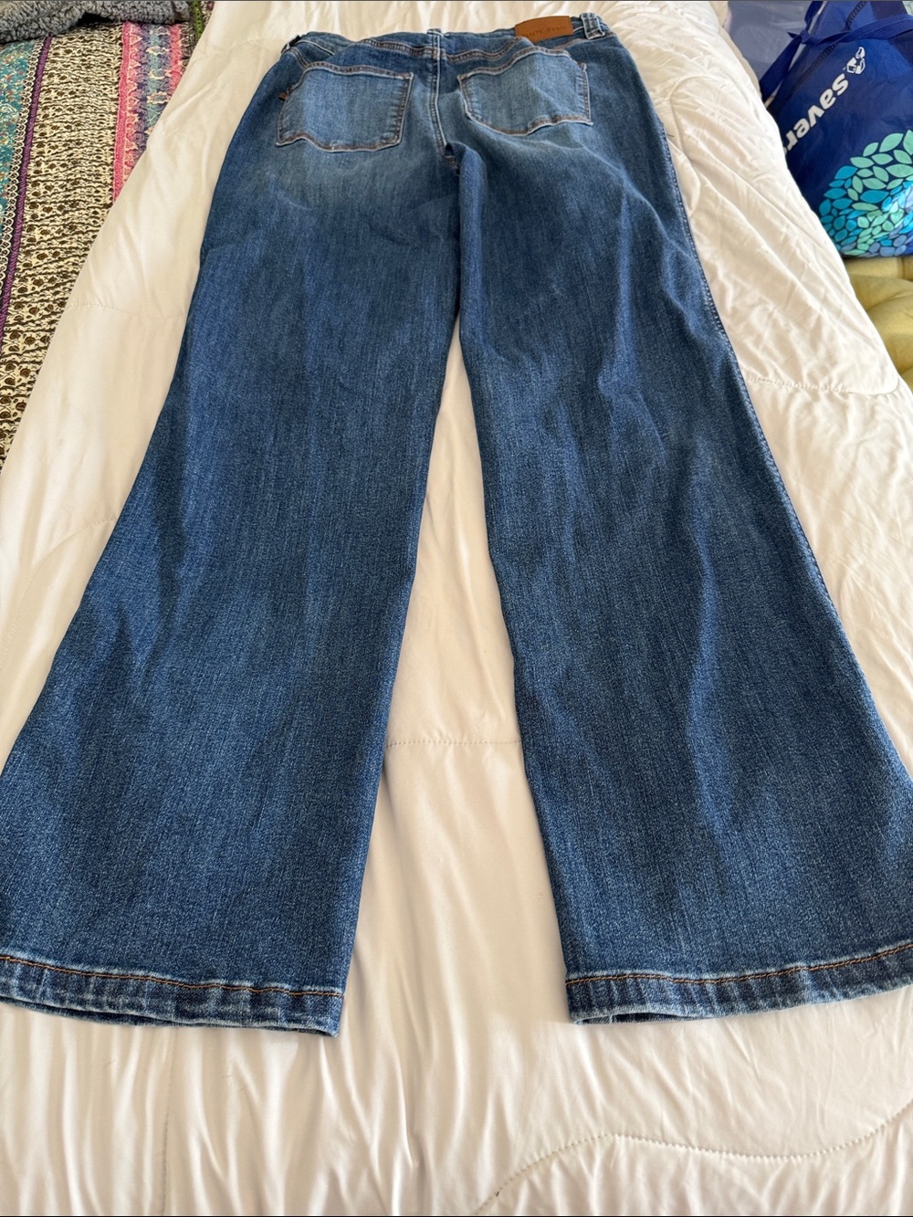 Judy Blue Medium Blue Wide Leg Denim Jeans - Picture 5 of 5
